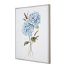 Aqua Hydrangea Flower Framed Canvas Wall Art Print - 18"x24"